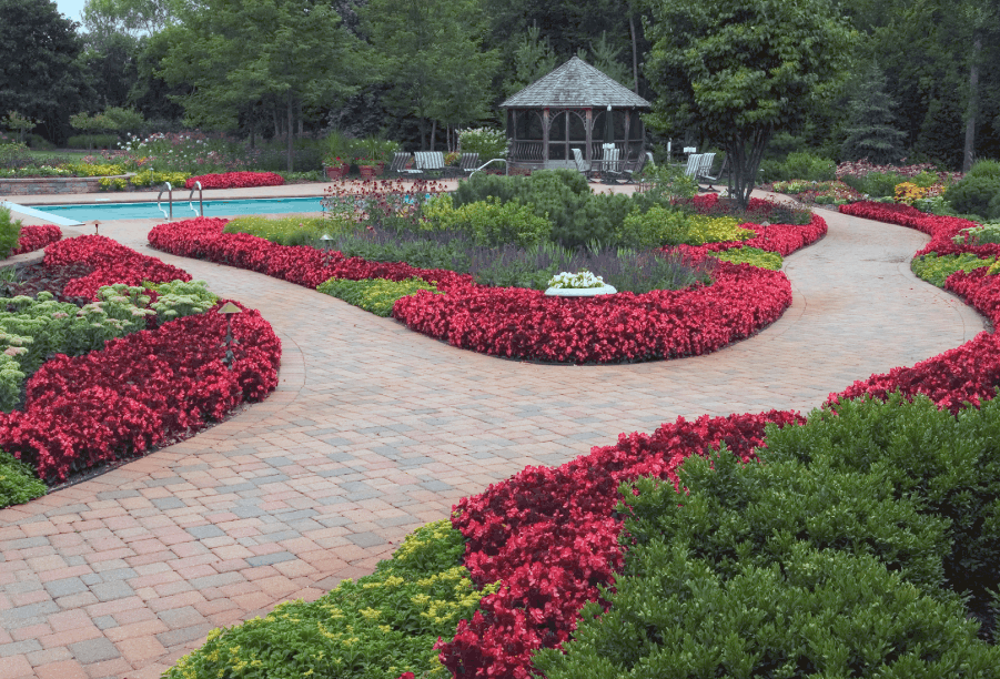 Interplay of Plantings and Pavers
