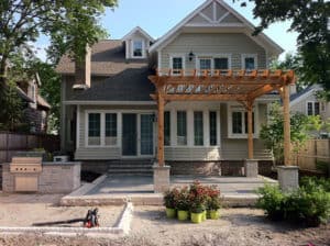 In addition to their aesthetic and lifestyle goals, the homeowners brought in Van Zelst in to address the drainage issues that plague much of Chicago's North Shore. Corrective engineering measures were incorporated into the initial plan and subsurface drainage was carefully addressed before any installation or planting began.