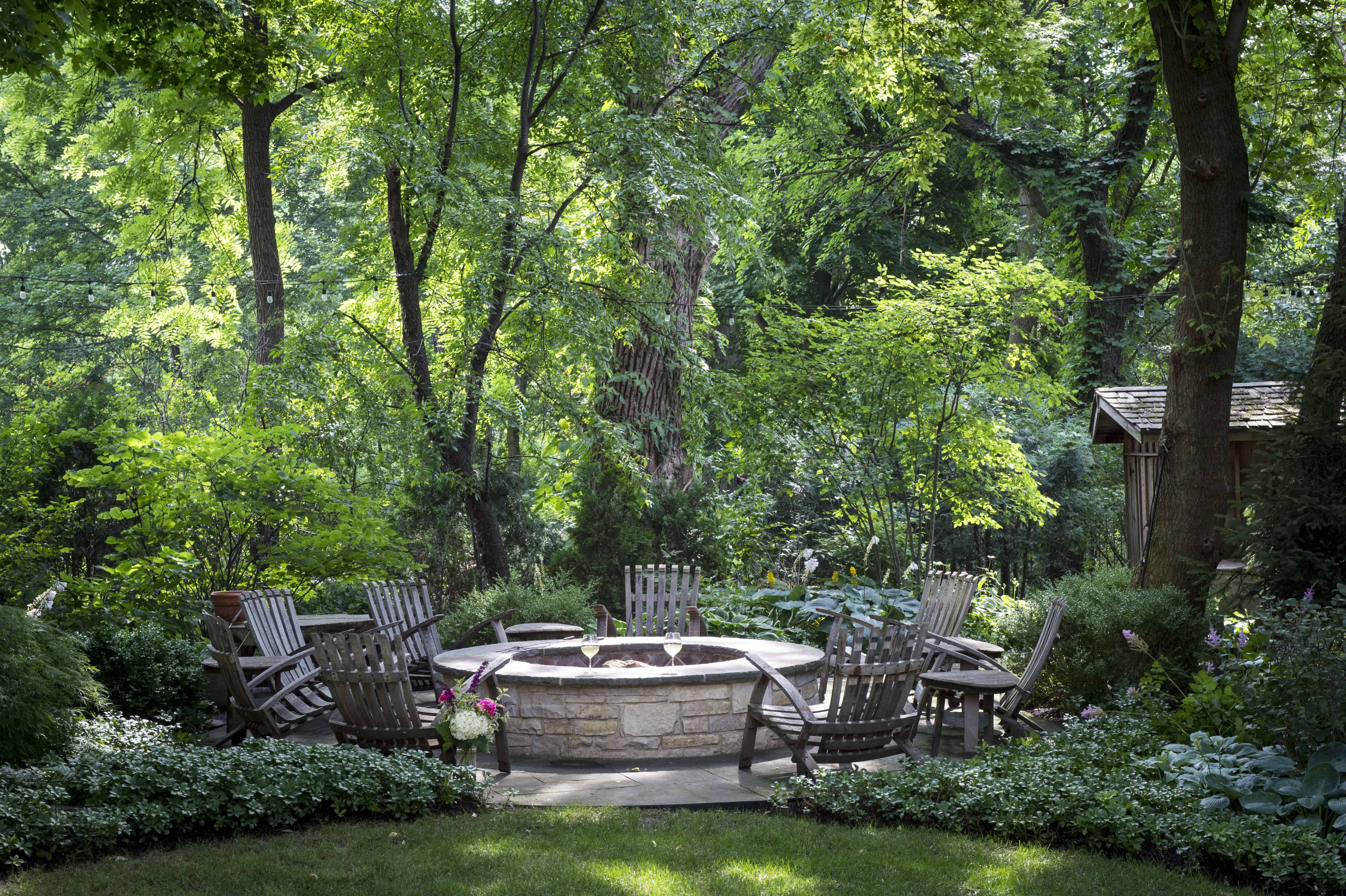 fire pits in the garden