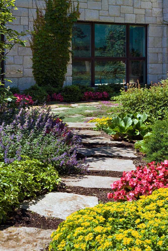 flagstone-path-colorful-plants-northbrook-il flagstone-path-colorful-plants-northbrook-il