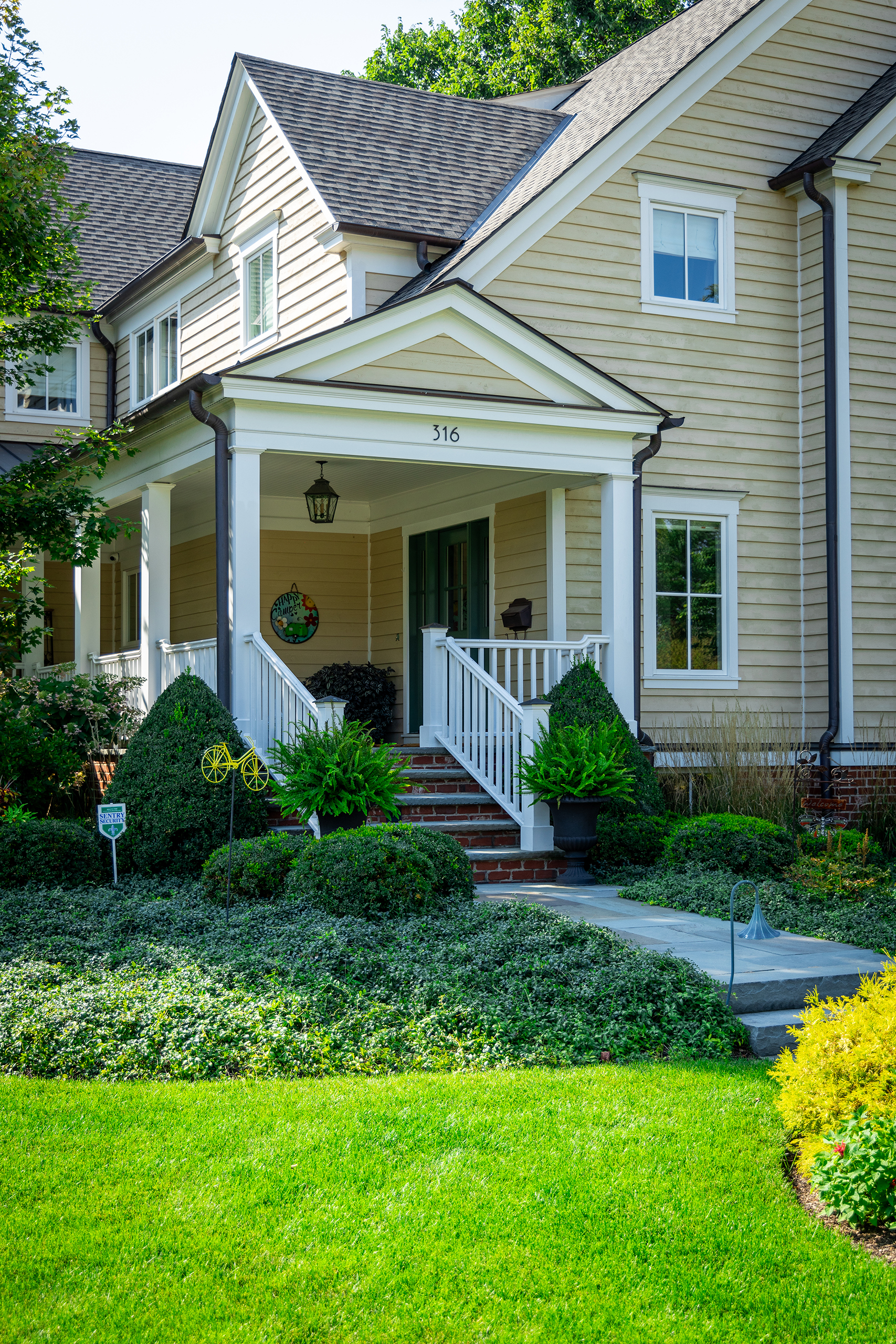 ground cover at front entry