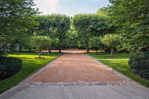 red crushed granite driveway