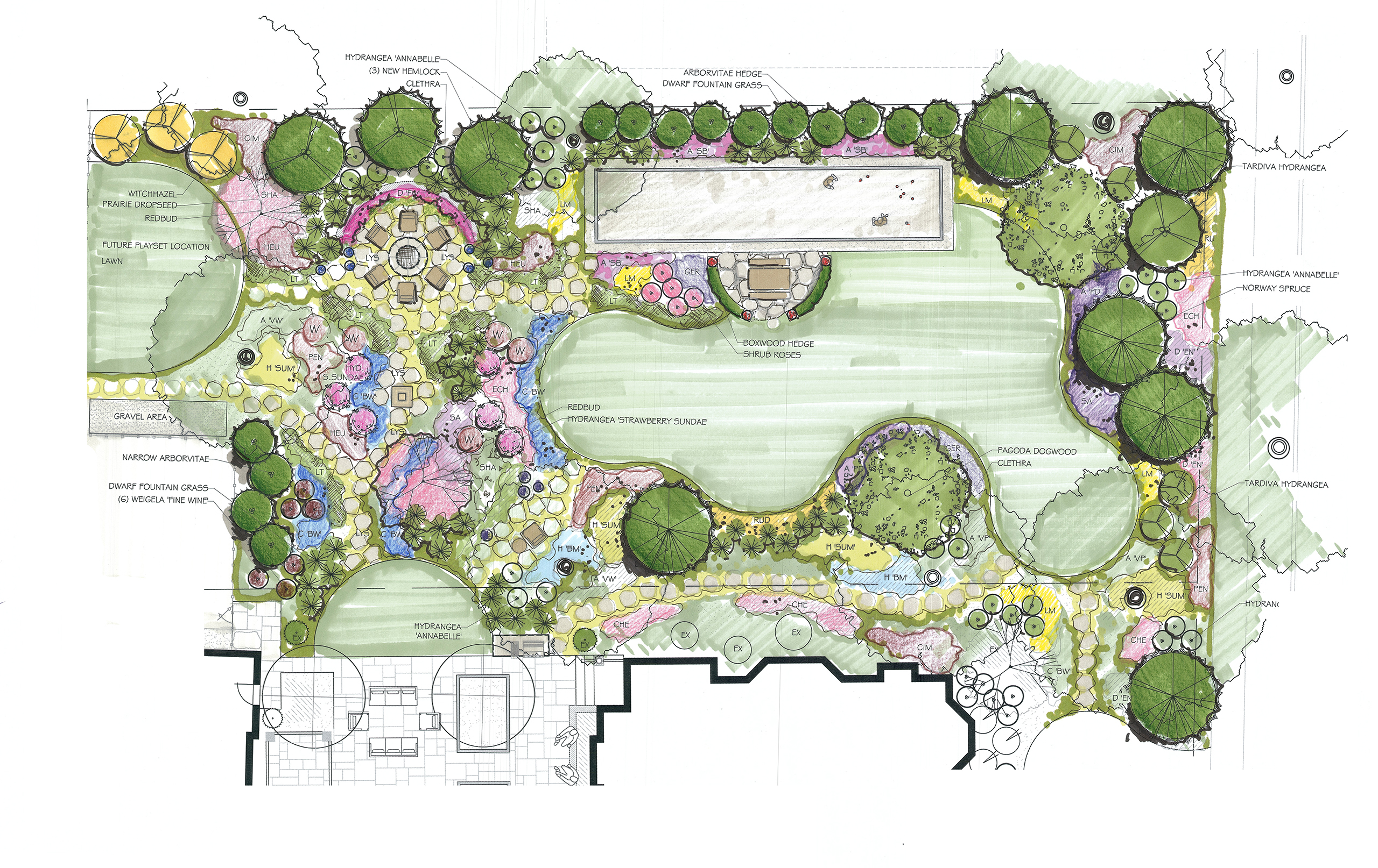 rendered landscape plan